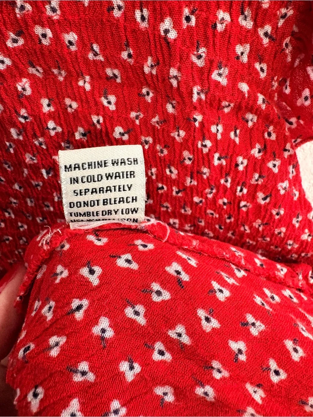 Women's Red Flutter Sleeve Peplum Tank Top - Picture 5 of 5